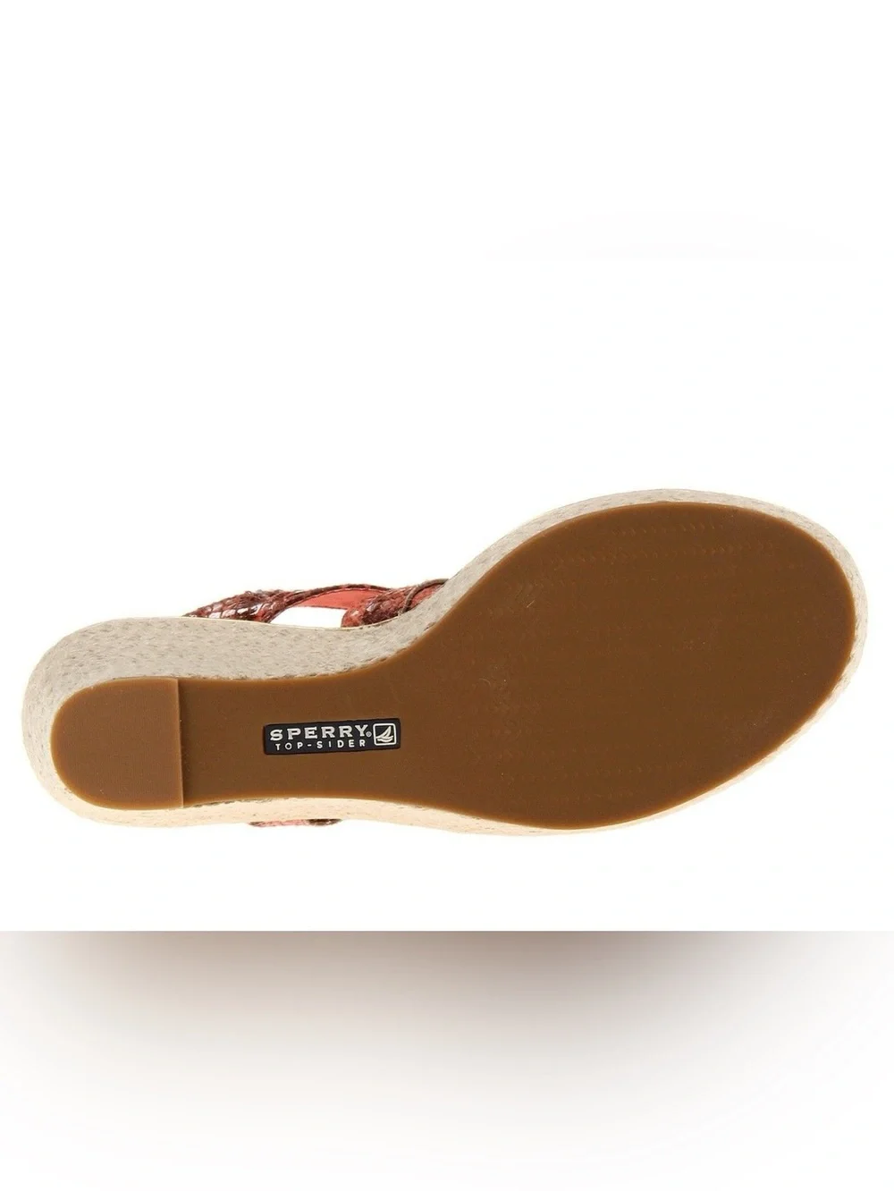 SPERRY TOPSIDER Maris Jute wedge python snakeskin sandal